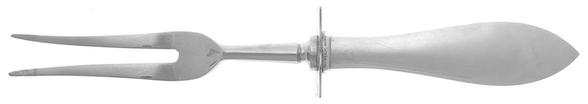 Plain Pointed (Sterling) Small Steak Carving Fork with Stainless Prongs by Web Silver-1