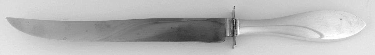 Plain Pointed (Sterling) Large Stainless Blade Roast Carving Knife by Web Silver-1