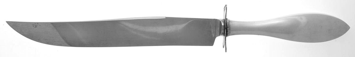 Plain Pointed (Sterling) Large Stainless Blade Roast Carving Knife by Web Silver-1