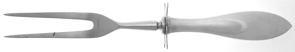 Plain Pointed (Sterling) Large Stainless-Prong Roast Carving Fork by Web Silver-1