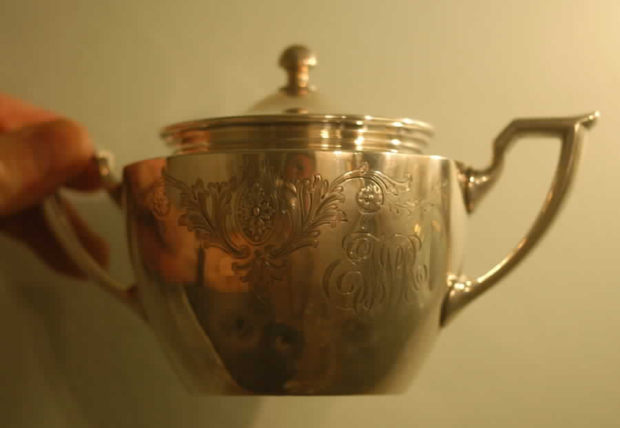 1782 (Sterling, Hollowware) Sugar Bowl & Lid by Whiting Manf Co-1