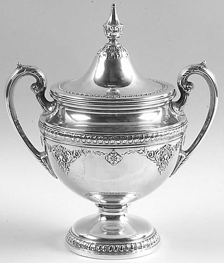 Sir Christopher (Sterling, Hollowware, #4050) Sugar Bowl & Lid by Wallace Silver-1