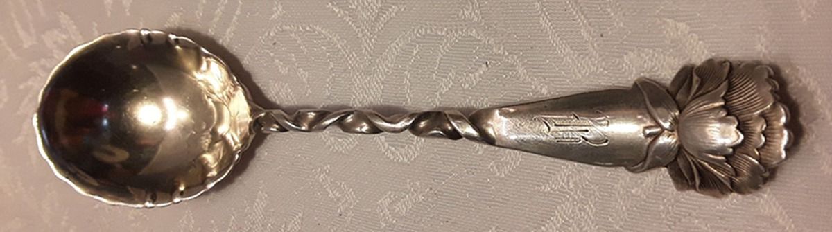 No 26 (Sterling) Monogram Sugar Spoon by Whiting Manf Co-1