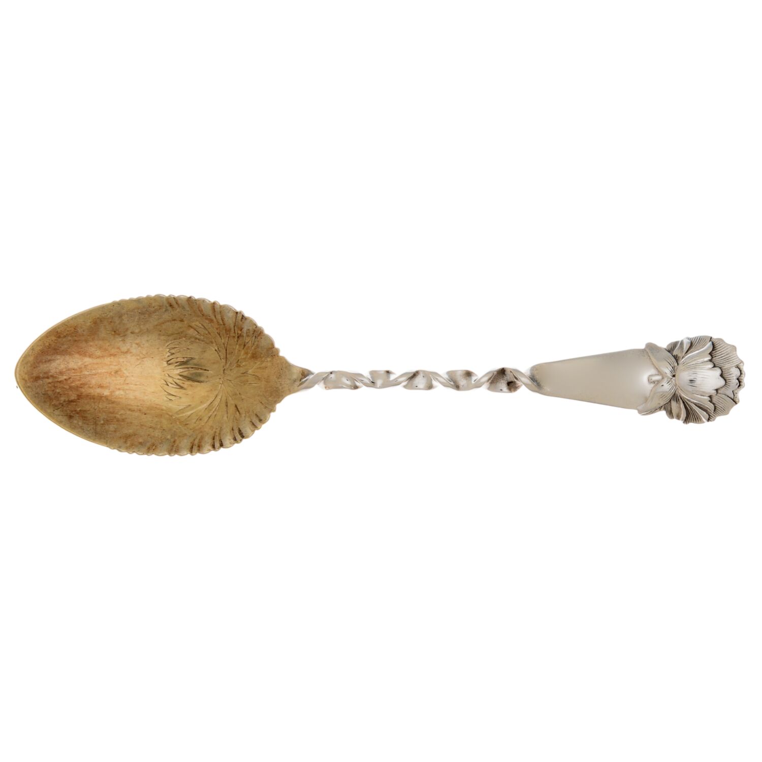 No 26 (Sterling) Ice Cream Spoon Bright Cut by Whiting Manf Co-1