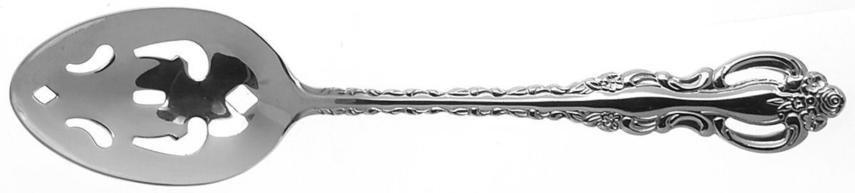 Countess (Stainless) Pierced Tablespoon (Serving Spoon) by Wallace Silver-1