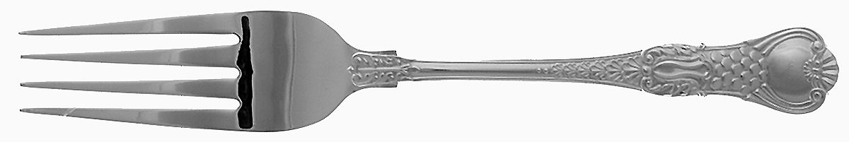 Coburg (Sterling) Large Solid Cold Meat Serving Fork by Wallace Silver-1