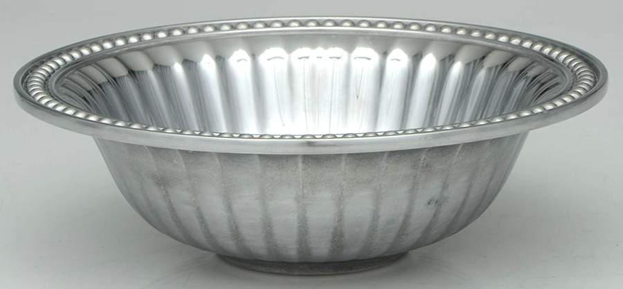 Flutes & Pearls (Pewter, Hollowware) 8" Round Bowl by Wilton Armetale-1