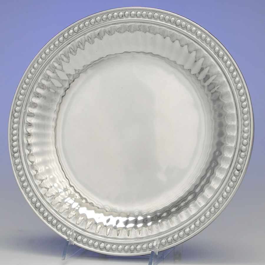 Flutes & Pearls (Pewter, Hollowware) Dinner Plate by Wilton Armetale-1
