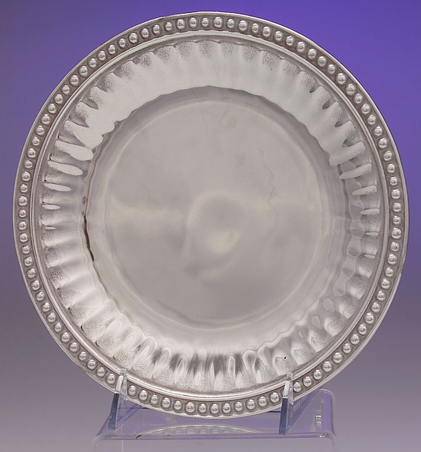 Flutes & Pearls (Pewter, Hollowware) Salad Plate by Wilton Armetale-1