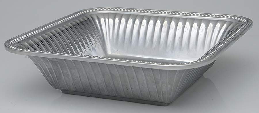 Flutes & Pearls (Pewter, Hollowware) 12" Square Bowl by Wilton Armetale-1