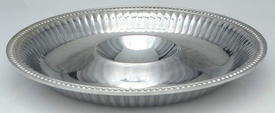 Flutes & Pearls (Pewter, Hollowware) Tray for Chip & Dip Set by Wilton Armetale-1