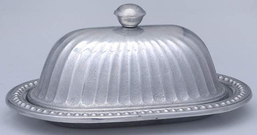 Flutes & Pearls (Pewter, Hollowware) 1/4 Pound Covered Butter by Wilton Armetale-1