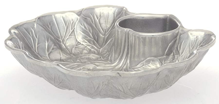 Majolica (Pewter, Hollowware) 1 Piece Chip and Dip Set by Wilton Armetale-1