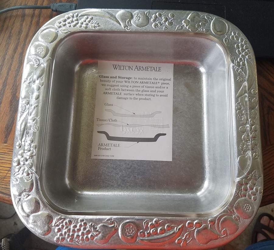 Fruit (Armetale, Hollowware) 11" Square Baker by Wilton Armetale-1