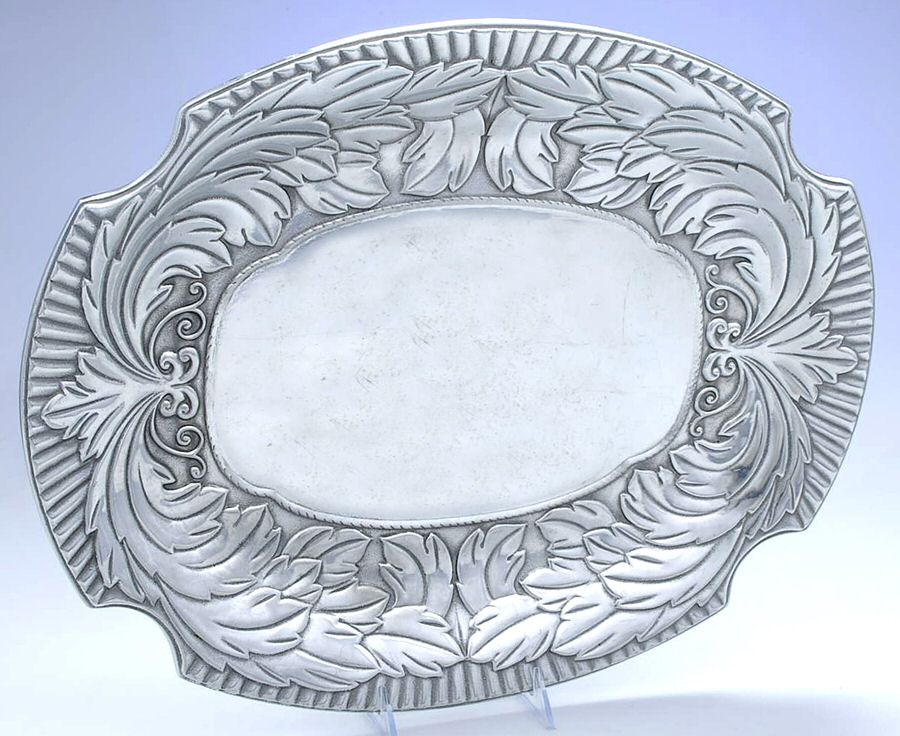 Acanthus (Pewter, Hollowware) 19" Oval Tray by Wilton Armetale-1