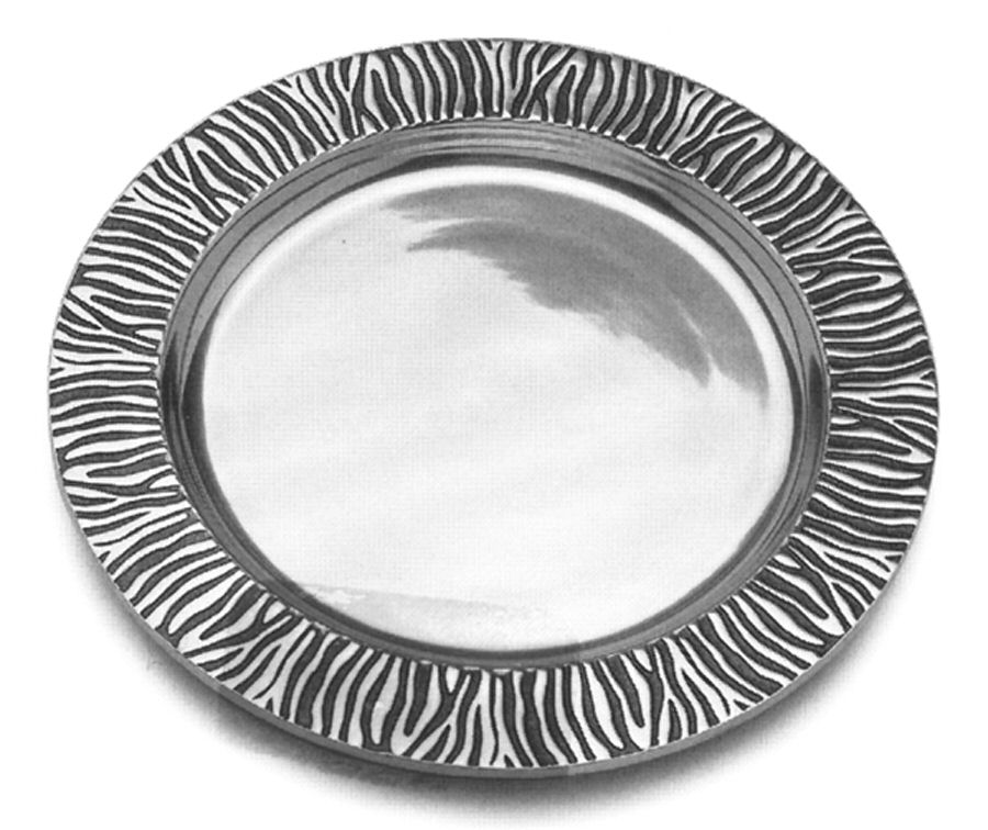 Zebra (Armetale, Hollowware) Round Tray by Wilton Armetale-1