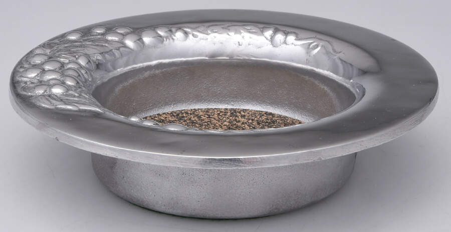 Garden Path Grapes (Armetale, Hollowware) Wine Coaster with Cork Insert by Wilton Armetale-1