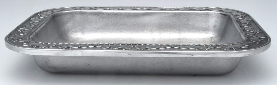Doves & Hearts (Ametale, Hollowware) 14" Rectangular Baker by Wilton Armetale-1