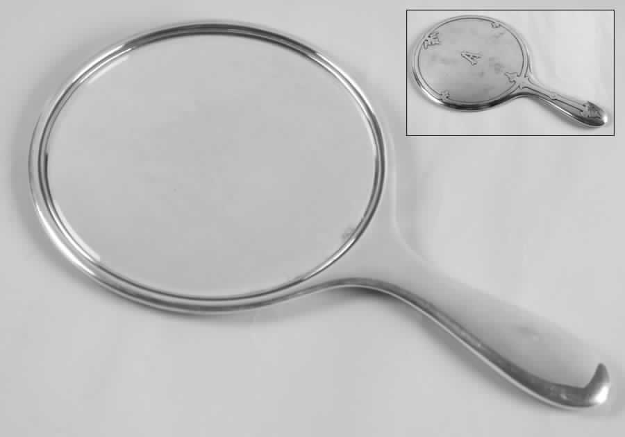 8000 (Sterling, Hollowware) Mirror with Handle by Wallace Silver-1