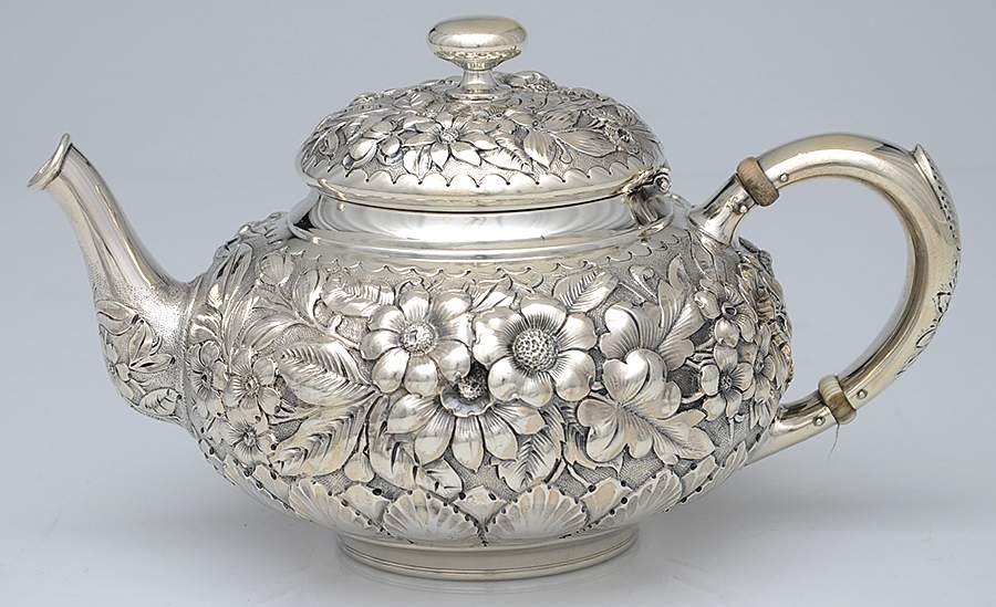 412R (Sterling, Hollowware) Teapot by Whiting Manf Co-1