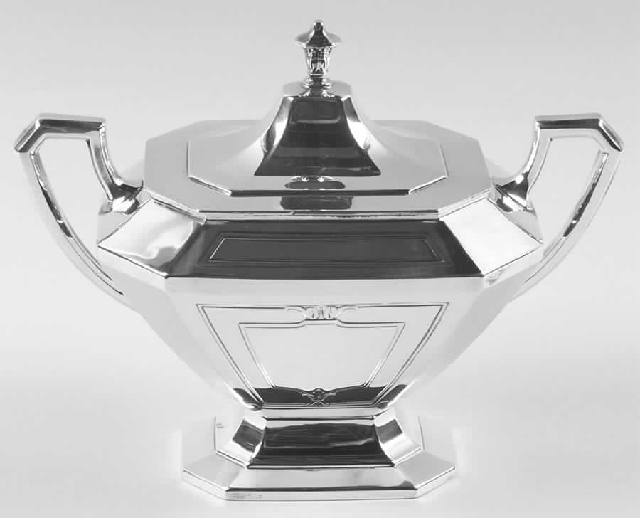 Princess Mary (Sterling, Hollowware) Sugar Bowl & Lid by Wallace Silver-1