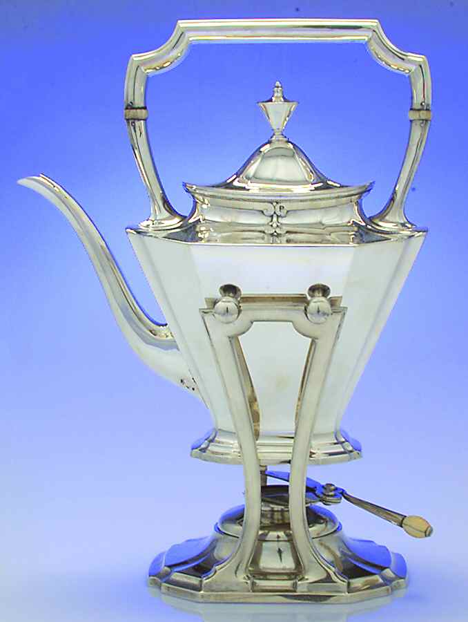 King Albert (Sterling, Hollowware) Kettle, Stand & Burner by Whiting Manf Co-1