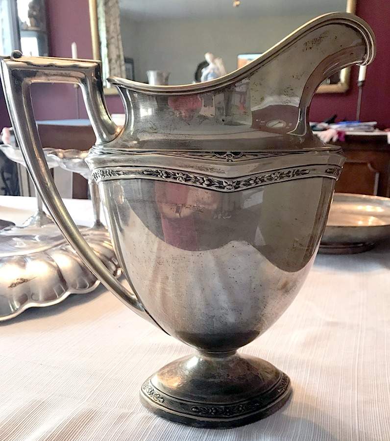 Orange Blossom (Sterling, Hollowware) Sterling Water Pitcher by Wallace Silver-1