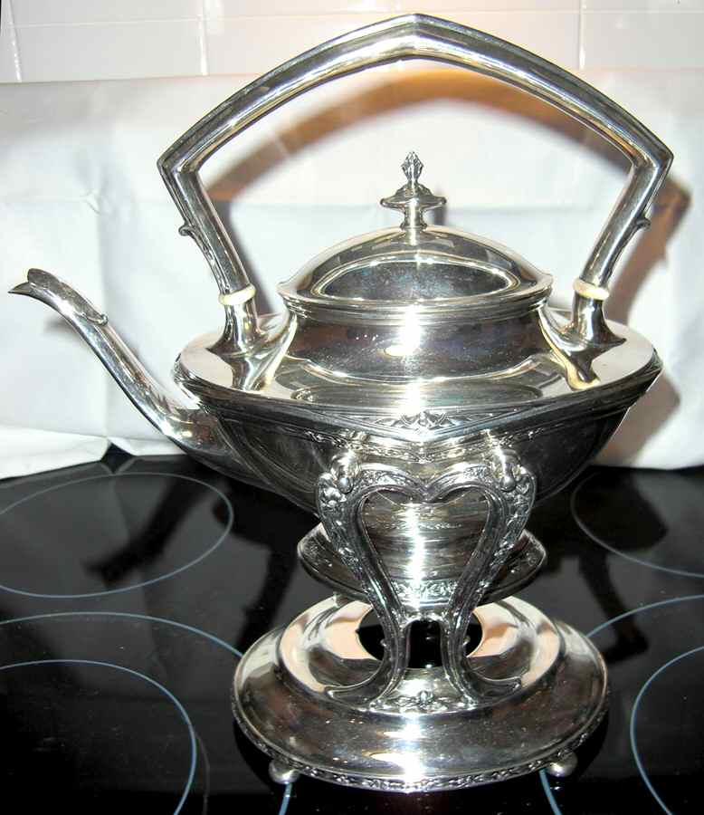 Orange Blossom (Sterling, Hollowware) Kettle, Stand & Burner by Wallace Silver-1