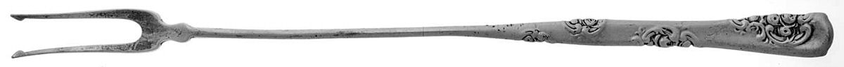 Roses and Scrolls (Sterling) Long Handle Olive Fork by Whiting Manf Co-1