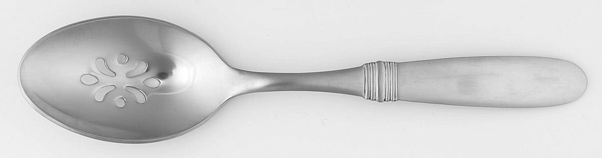 Serena (Stainless) Pierced Tablespoon (Serving Spoon) by Wedgwood Silver-1