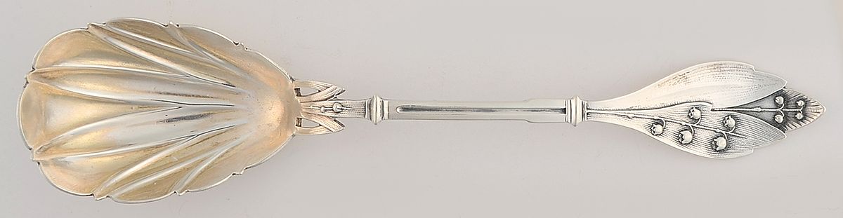 WHS18 (Sterling) Sugar Shell Spoon by Wood & Hughes-1