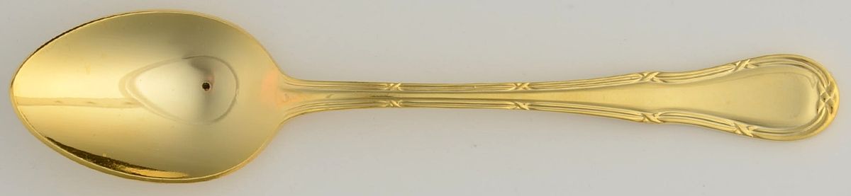 Golden Ribbon (Gold Electroplate) Teaspoon by Wesley Forge-1