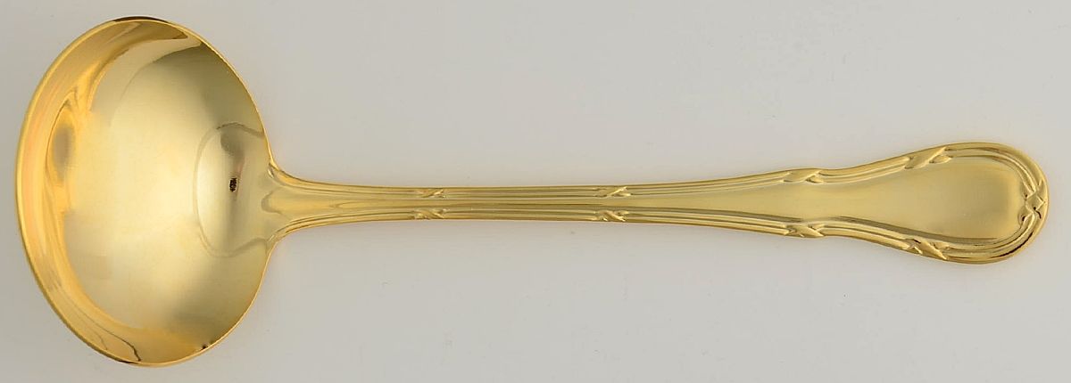 Golden Ribbon (Gold Electroplate) Solid Gravy Ladle by Wesley Forge-1