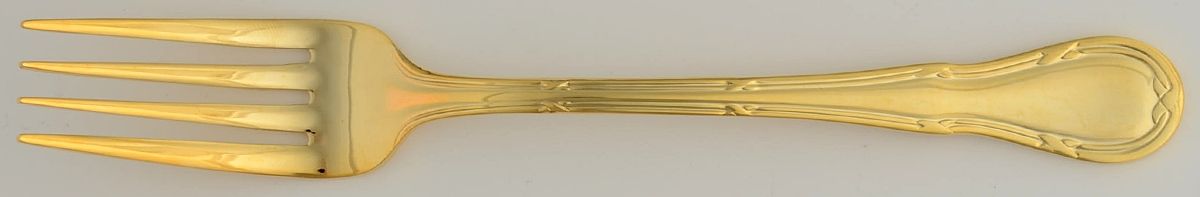 Golden Ribbon (Gold Electroplate) Fork by Wesley Forge-1