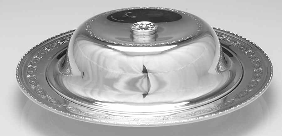Juliet-Sterling, Hollowware Round Sterling Entree Server with Lid by Wallace Silver-1