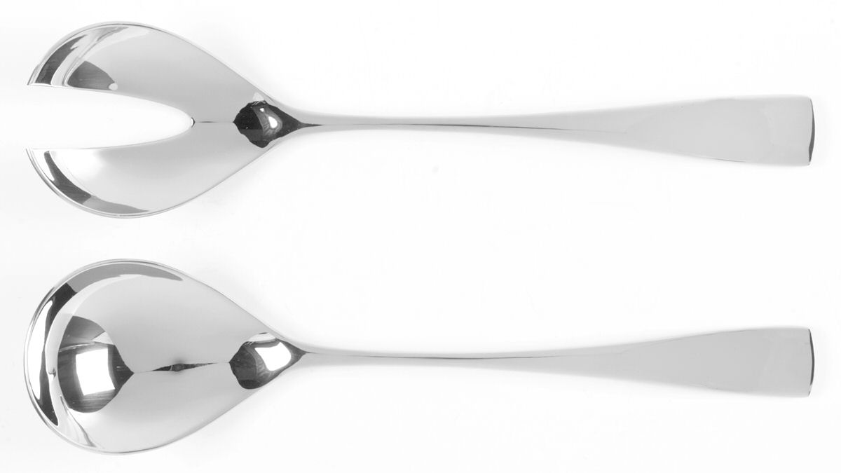 Reflections (Stainless) (2 Pc) Solid Salad Set by Wedgwood Silver-1