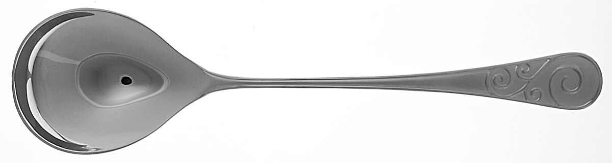 Swirl (Stainless) Solid Salad Serving Spoon by Wedgwood Silver-1