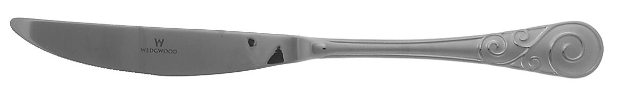 Swirl (Stainless) Dessert Knife Solid Piece by Wedgwood Silver-1