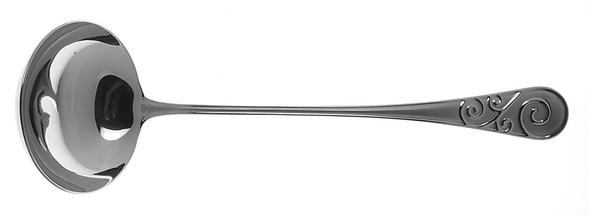 Swirl (Stainless) Solid Soup Ladle by Wedgwood Silver-1