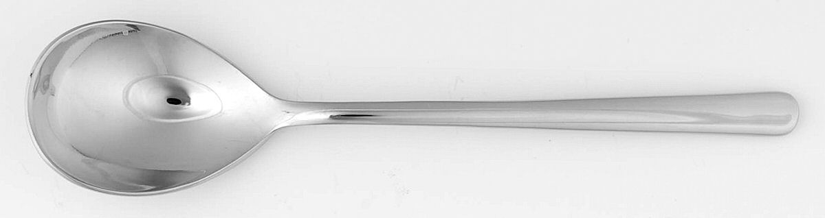 Quantum (Stainless) Round Bowl Soup Spoon (Gumbo) by Wedgwood Silver-1