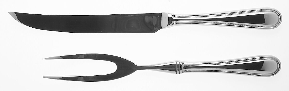 Royal Thread (Stainless) Large 2-Piece Roast Carving Set w/Stainless Blade by Wallace Silver-1