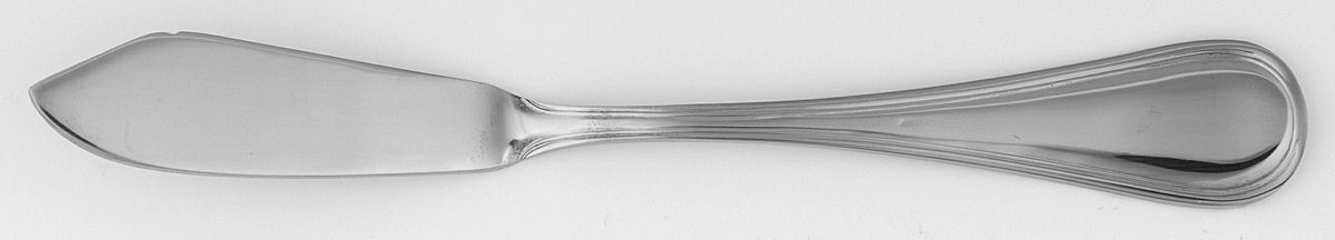 Royal Thread (Stainless) Flat Handle Master Butter Knife by Wallace Silver-1