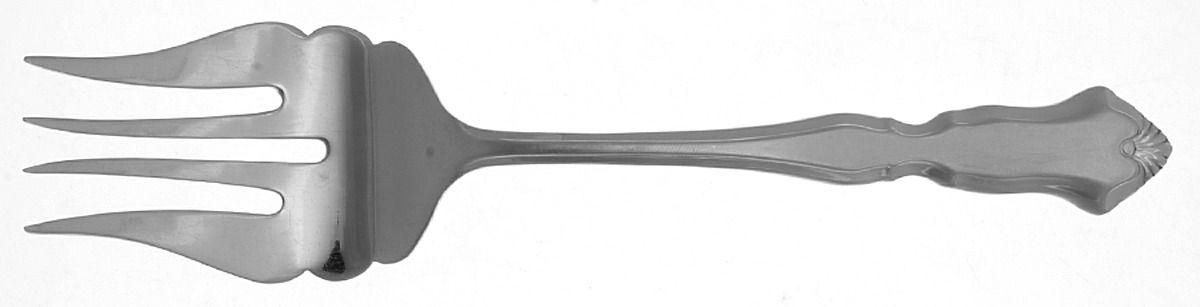 Chadwick (Stainless) Medium Solid Cold Meat Serving Fork by Wallace Silver-1
