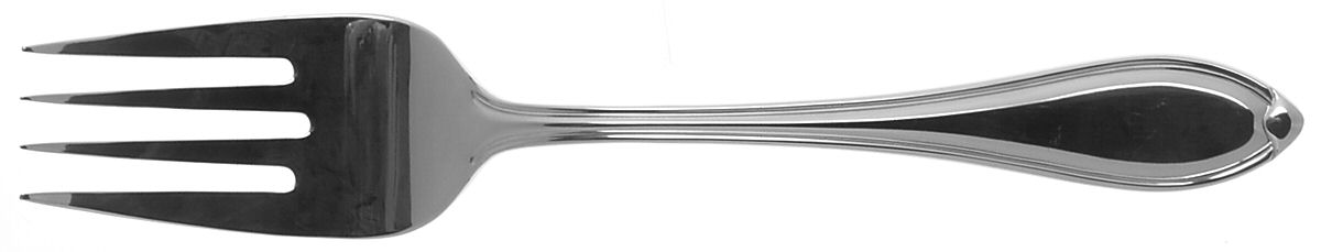 Kresson (Stainless) Medium Solid Cold Meat Serving Fork by Wallace Silver-1