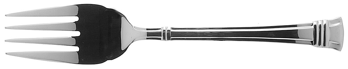 Zenith (Stainless) Medium Solid Cold Meat Serving Fork by Wallace Silver-1