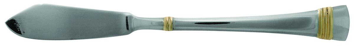 Zenith-Gold (Stainless, Gold Accent) Flat Handle Master Butter Knife by Wallace Silver-1