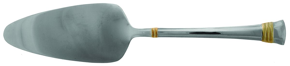 Zenith-Gold (Stainless, Gold Accent) All Stainless Pie Server by Wallace Silver-1