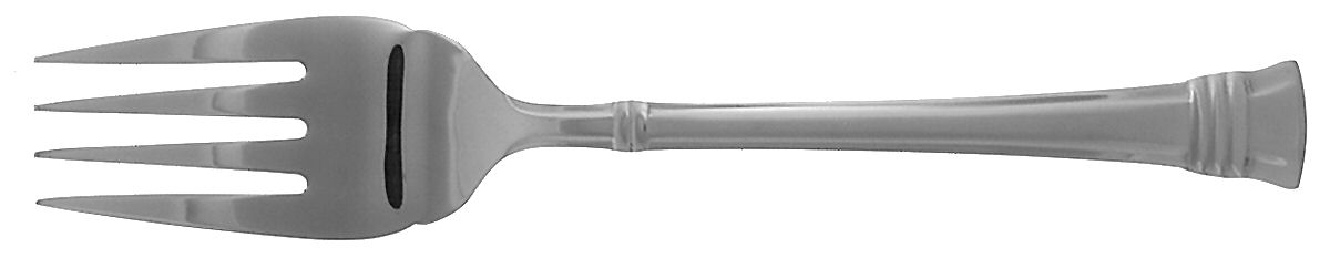 Zenith-Frost (Stainless) Medium Solid Cold Meat Serving Fork by Wallace Silver-1
