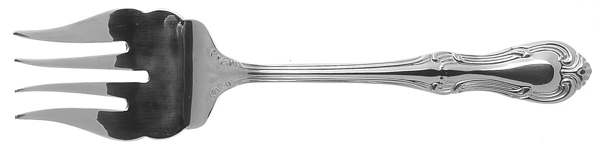 Ashford (Stainless) Medium Solid Cold Meat Serving Fork by Wallace Silver-1