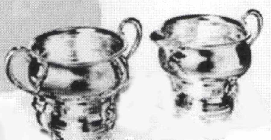 621 (Sterling, Hollowware) Mini Sterling Creamer and Open Sugar by Westmorland Silver-1